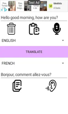 Speak and Translate Languages android App screenshot 1