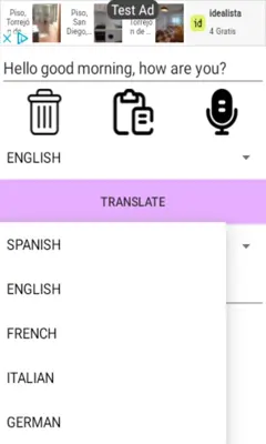 Speak and Translate Languages android App screenshot 2